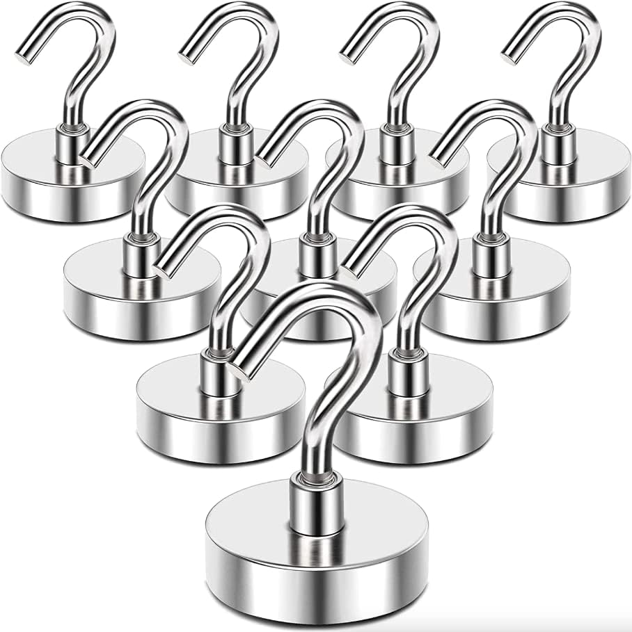 The Perfect PART10 Pack Dia Strong Magnetic Hook Hanger N52 Neodymium Clamping Magnet Hooks USA
