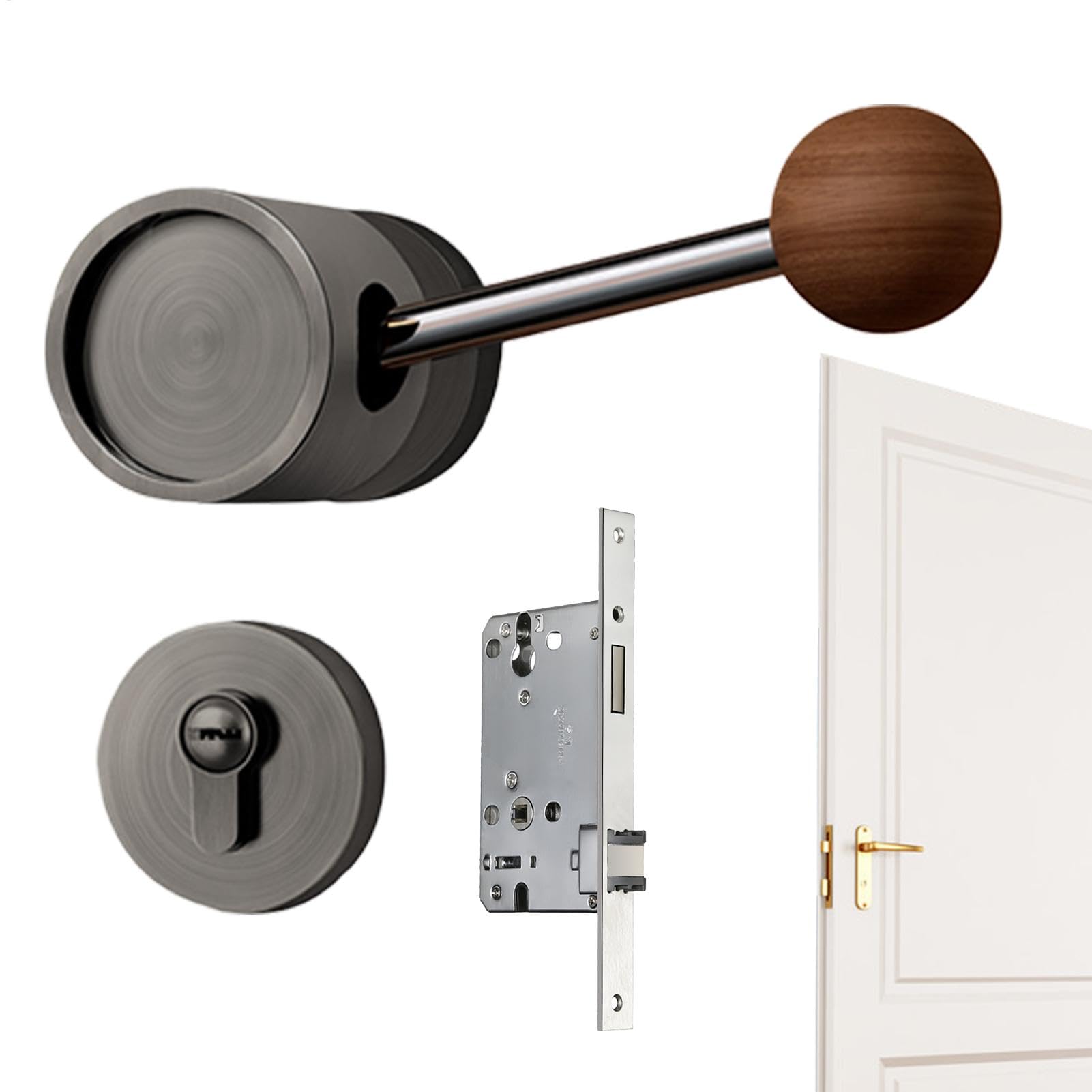 Poignée de verrouillage de porte de chambre chic et ensemble de serrure