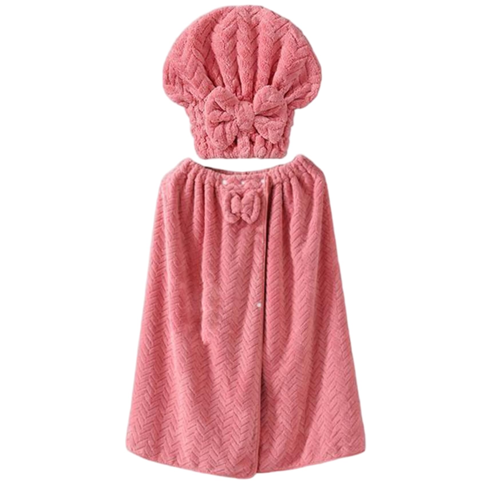 Serviette enveloppante femme grande taille XXXL avec bonnet