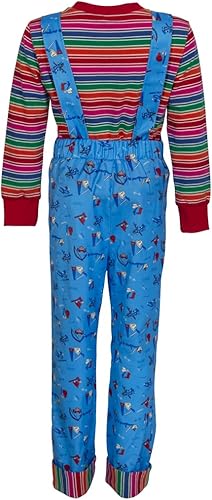 Miniatura 4 de Disfraz de Halloween para niños y niñas, overol de rayas de arco iris, overol para cosplay de Good Guys Doll