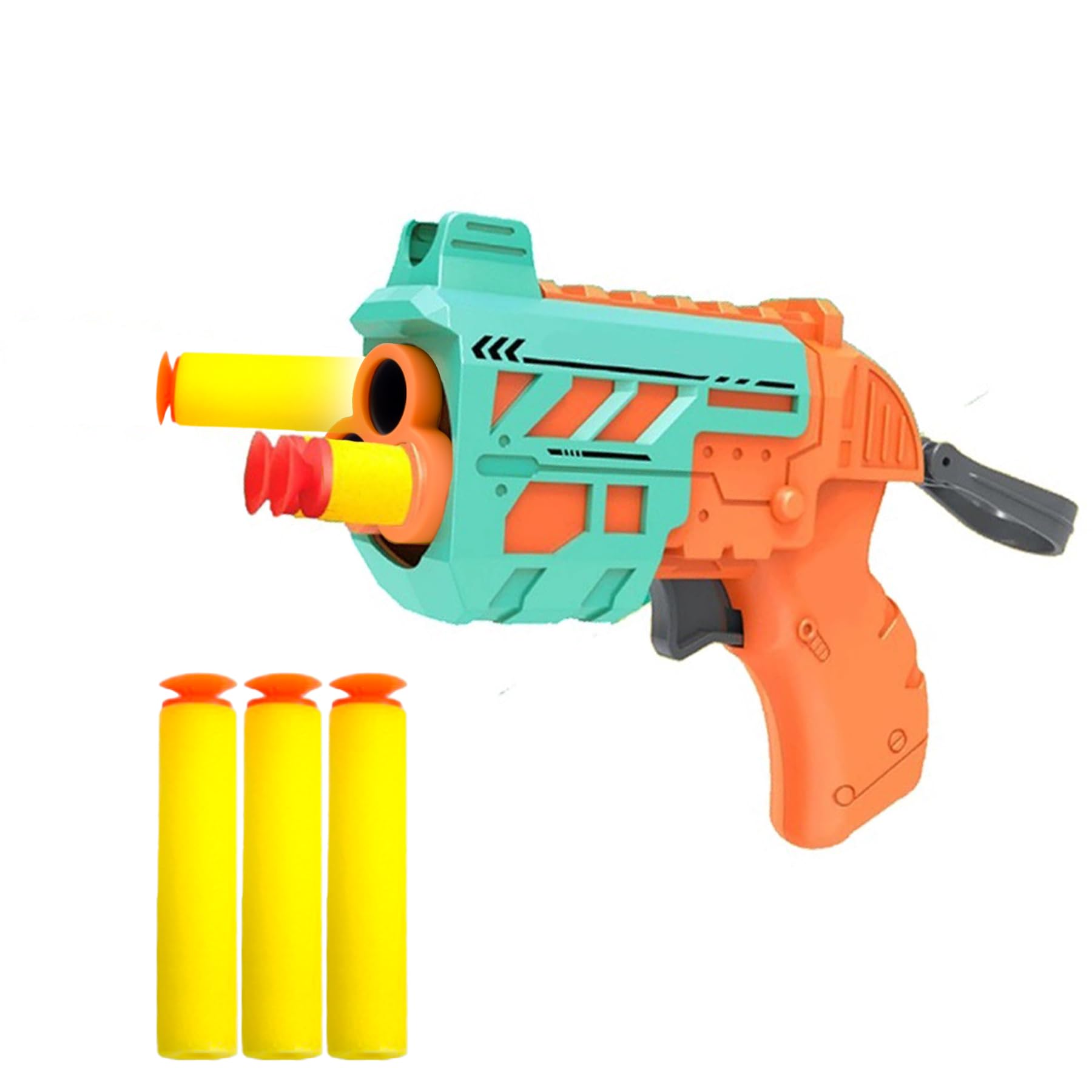 Plastic Foam Blaster Gun Toy with 3 Foam Darts, Pretend Play Toy Guns for Kids, Fun Target Shooting Game for Kids, Dart Toy Gun for Boys, Assorted, 3 Years + (Pack of 1)