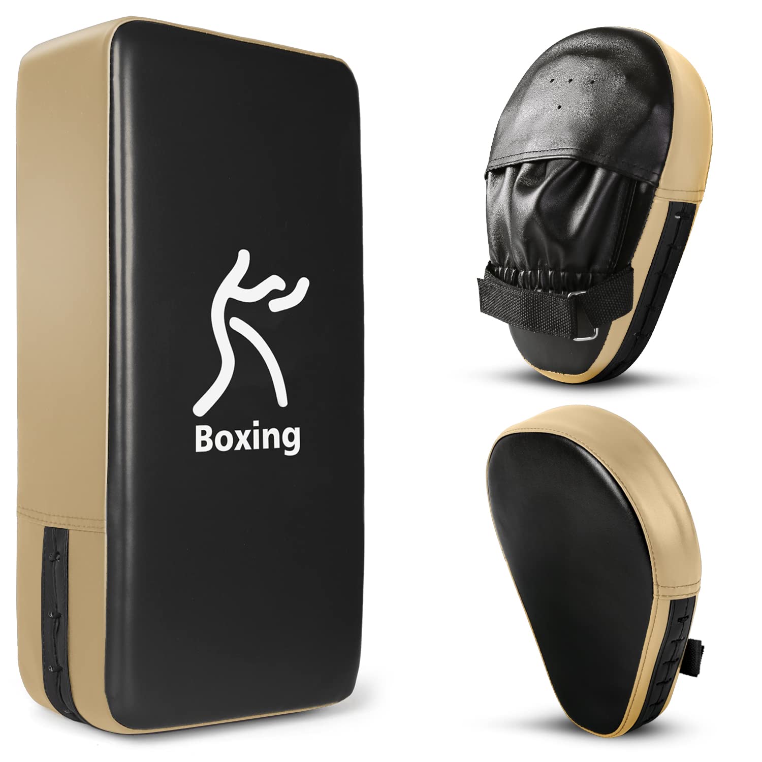 Odoland Kit de Boxeo 2 en 1 para Niños y Adultos, Incluir Patas de Oso y Paos de Boxeo, Kit de Pugilismo para Niños, Kickboxing, Karate, Muay Thai, Entrenamiento de MMA