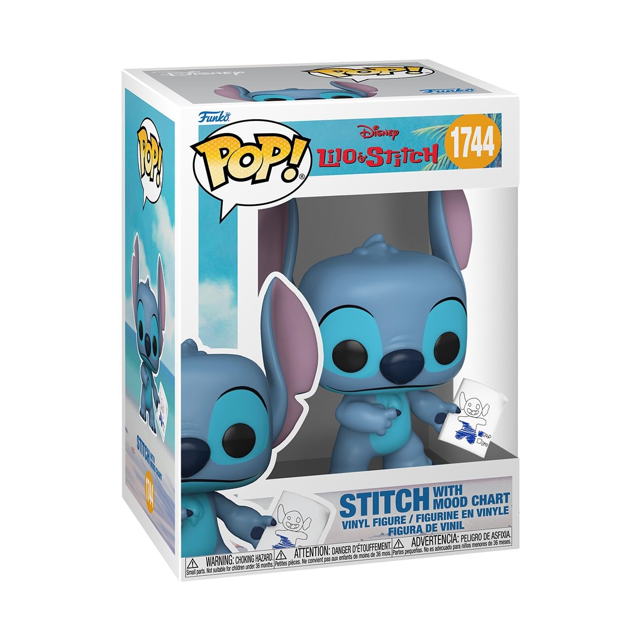 Funko Pop! Disney: Lilo & Stitch - Stitch with Mood Chart - Figura de Vinilo Coleccionable - Idea de Regalo - Mercancía Oficial - Juguetes para niños y Adultos - Figura Modelo para coleccionistas