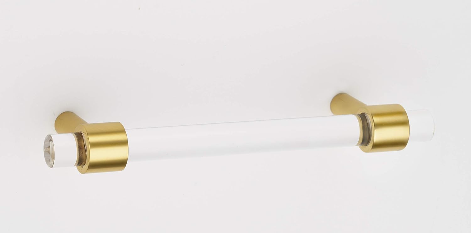 Alno Contemporary Acrylic, 3 Pull, UNLACQUERED Brass