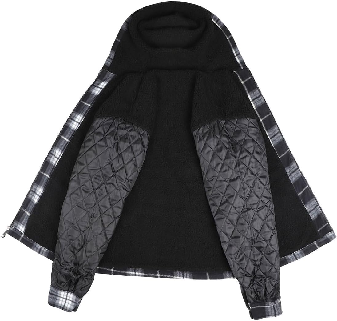 LeeHanTon Hoodies for Men Winter Warm Heavyweight Sherpa Lined Fleece Zip Up Hoody Jacket - Image 4