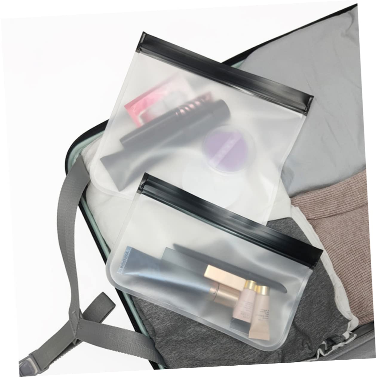 Baluue 15 STK Kulturbeutel Make-up-pinseltasche Kosmetiksortierbeutel Durchsichtige Reisetasche Klare Make-up-Taschen Mini-Make-up-Tasche Makeup Tasche Kleine Schminktasche Peva