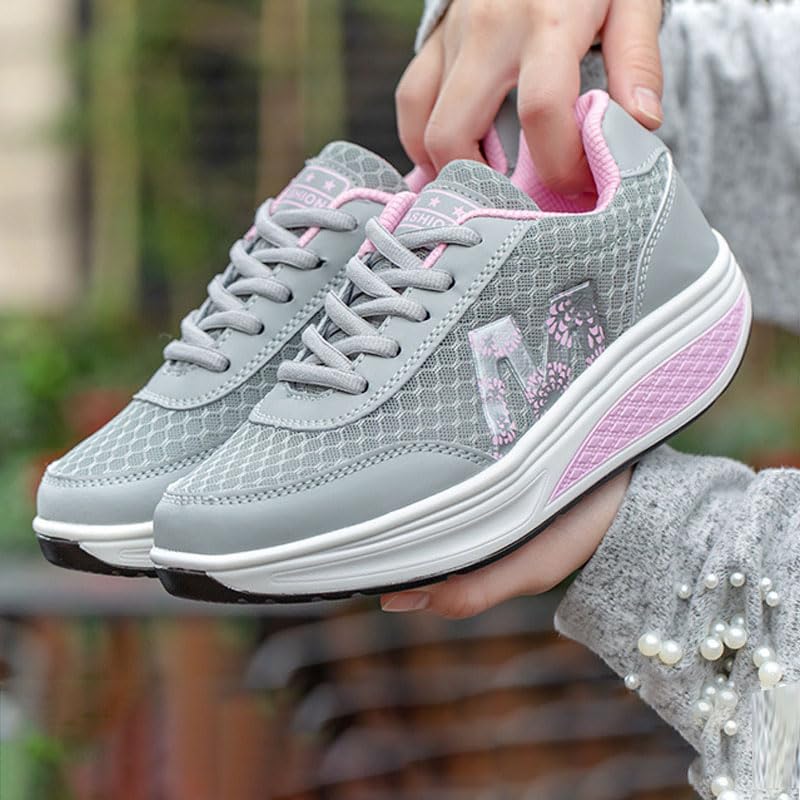 Women's Rocker Sneakers Platform Walking Shoes Comfortable Height Increasing Sport Shoes for Female Casual Lightweight3