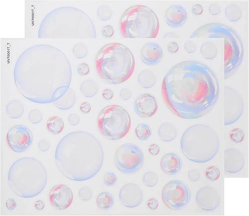 Calcomanías de pared de burbujas para baño, calcomanías de océano bajo el arte, decoración de vinilo, burbujas de vinilo, fondo de sirena, mural