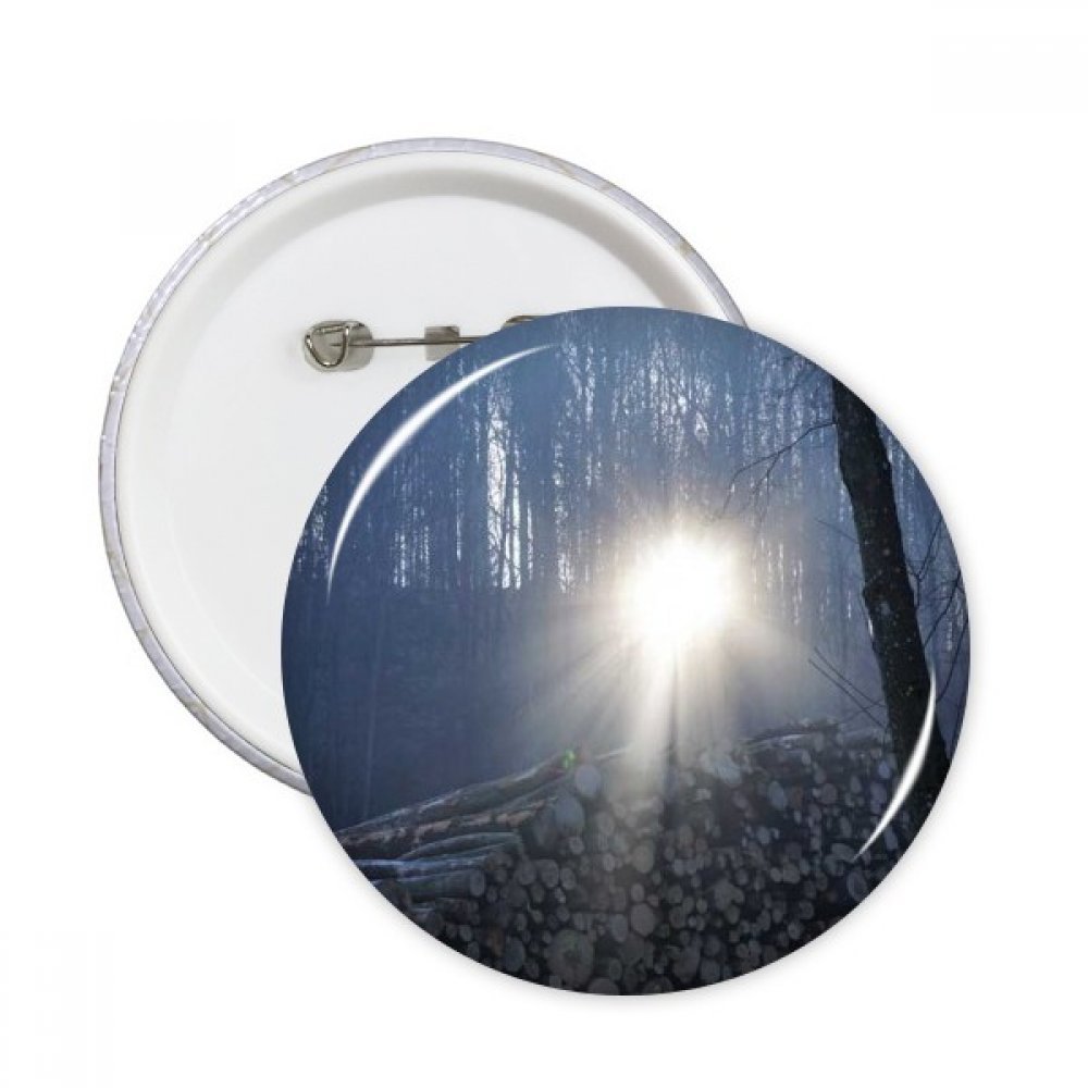 Badge bouton sciences paysage forestier multicolore deco vêtement - 3