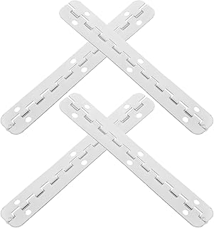 LIFKOME 4pcs Heavy Duty Nickel-Plated Piano Hinges 100x15mm 180° Continuous Butt Hinges for Wooden Boxes Jewelry Packaging Cabinet Window Hardware