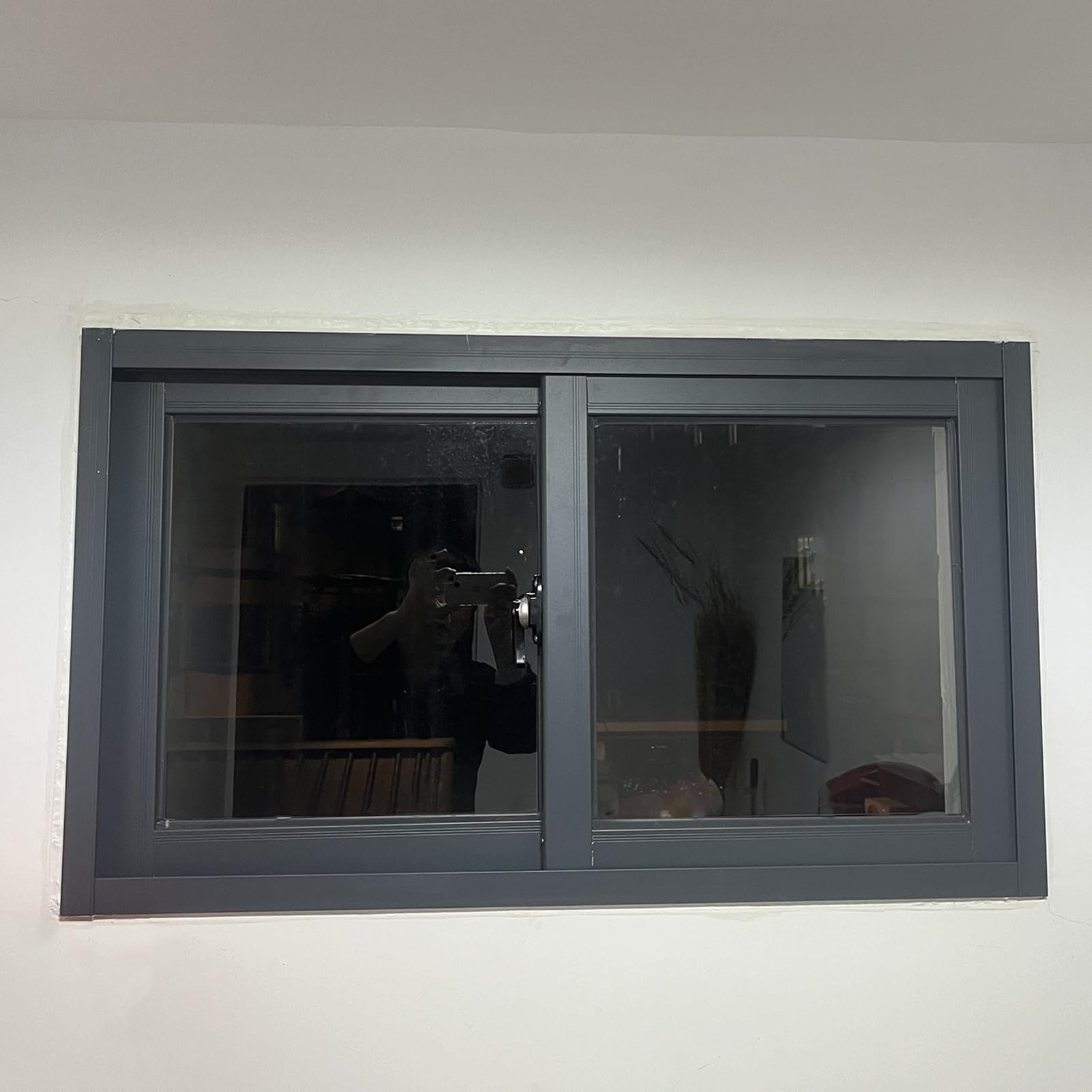 Poziome okno przesuwne 30-61 cm, hartowany, zapasowy otwór wentylacyjny do domów, piwnic i szop, odporny na warunki atmosferyczne, łatwy montaż (36x24in / 90 x 60 cm)