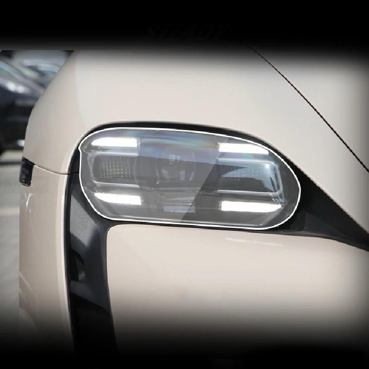 Film protection phare Porsche Taycan TPU pour trajets et voyages