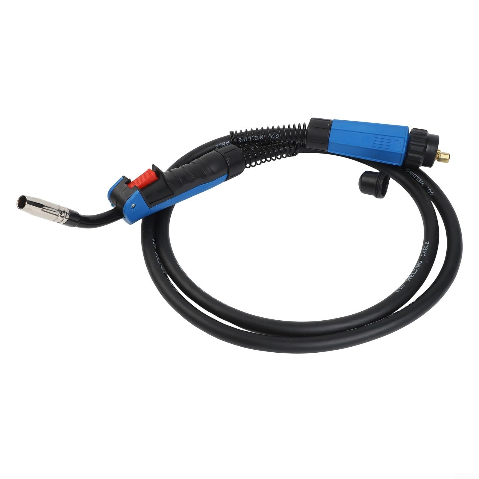 MIG Bruciatore di saldatura MB-15AK per dispositivi MAG con testa flessibile, cavo, 250A, in ottone e ABS, ergonomico antiscivolo, ideale per la costruzione di metalli e lavori di