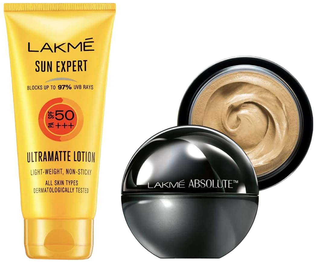 LAKMÉ Absolute All Skin SPF 30 Natural Mousse, Ivory Fair 01, 25G & Sun Expert Spf 50 Pa+++ Ultra Matte Lotion, 50 Ml - Review, Price and Buying Guide