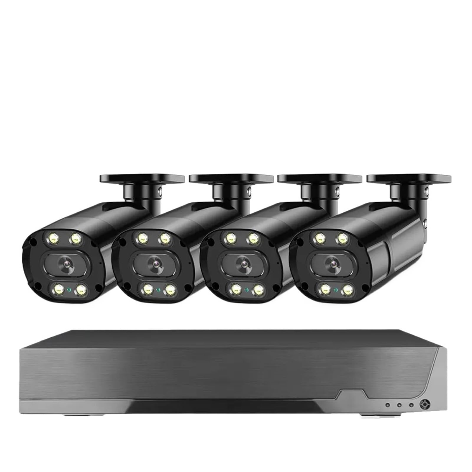 JVDDI 4K 8MP Poe Smart Cctv Security Camera Human Detect System Home Video Surveillance Kit 8Ch Nvr Audio Outdoor IP Camera(8CH NVR 4Camera)