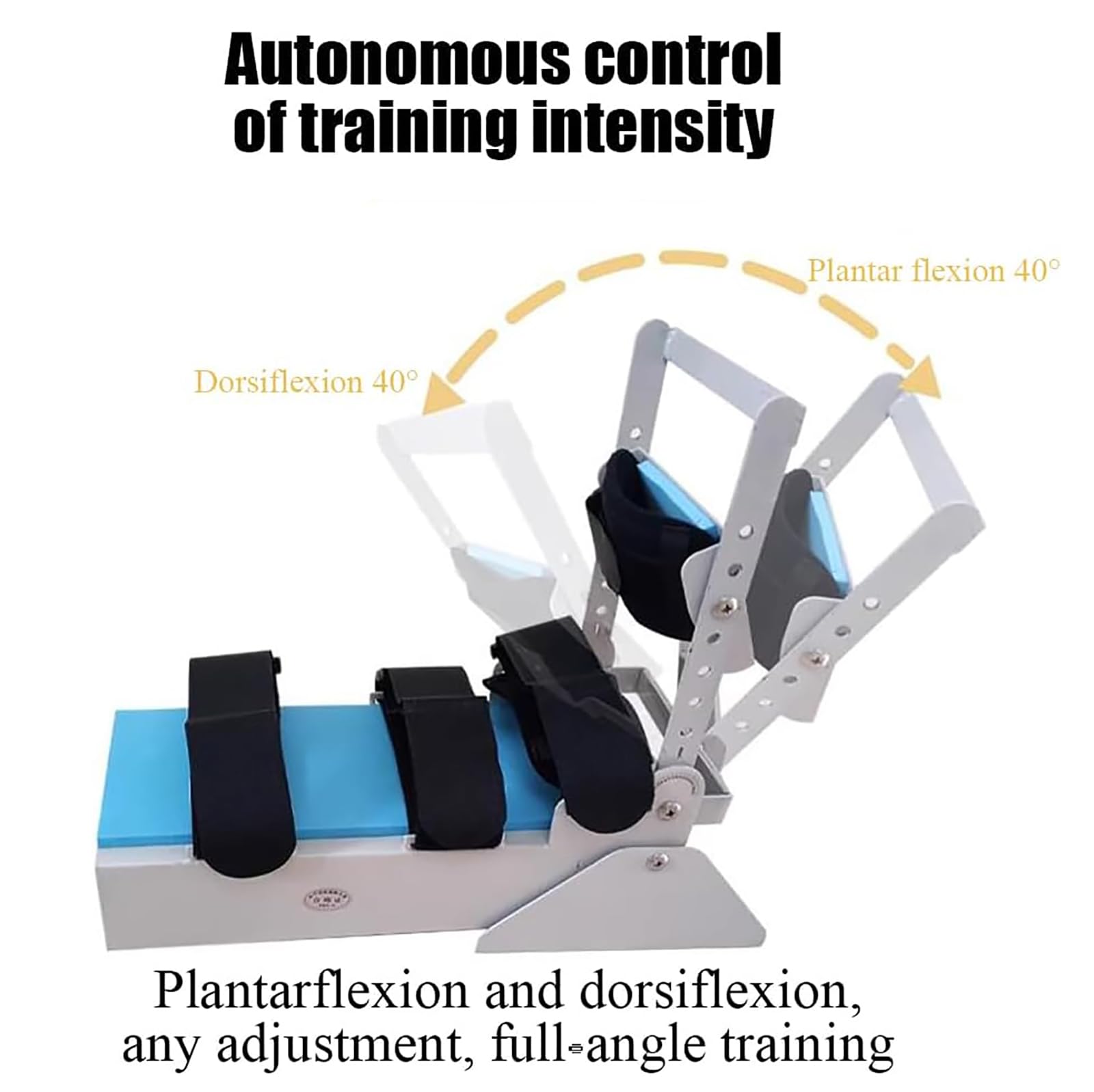 Equipo De Rehabilitación De Tobillo, Entrenador Eléctrico De Rehabilitación De Tobillo, Flexión Plantar/dorsiflexión 40°, Tensión Y Altura Ajustables, para Pie Caído, Varo, Hemiplejía
