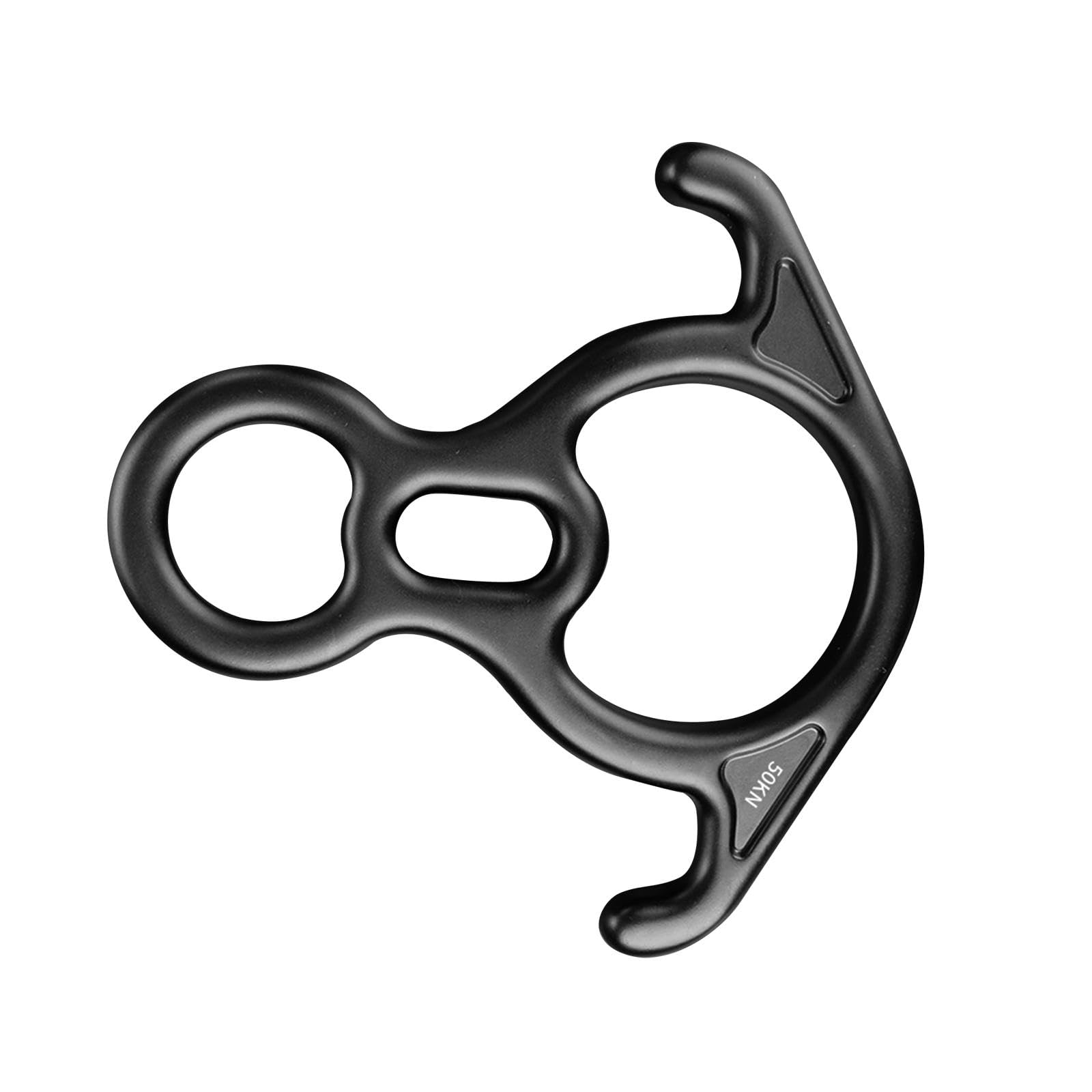 kowaku 50kN 8 Figure Descender Heavy Duty Equipment for Caving and High Altitude Operations, Black