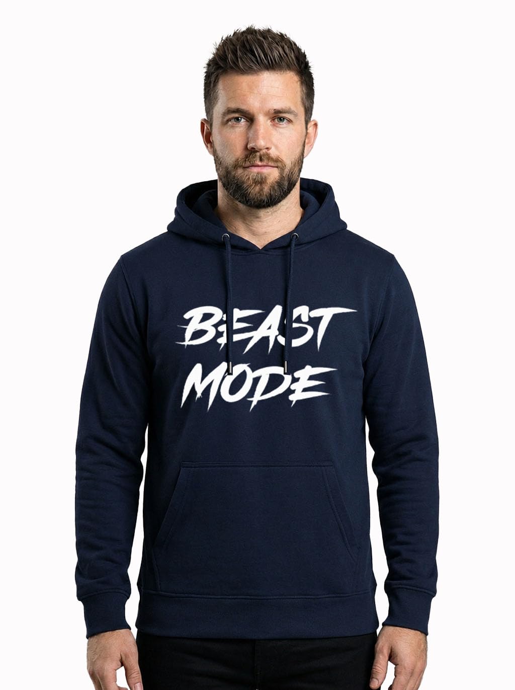 Mens Fleece Full Sleeve Graphic Printed Hooded Sweatshirt | Beast Mode | Hoodie for Man | Relaxed Fit Casual Winter Wear for Men-picture-28