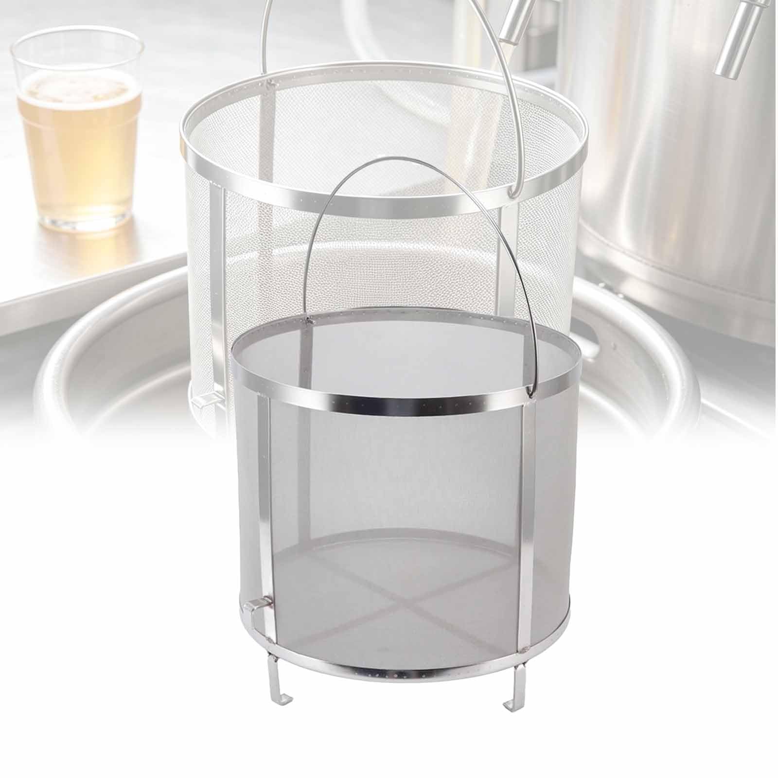 Filtre À Houblon En Acier Inoxydable 304 Avec Support Pour Le Brassage Amateur.