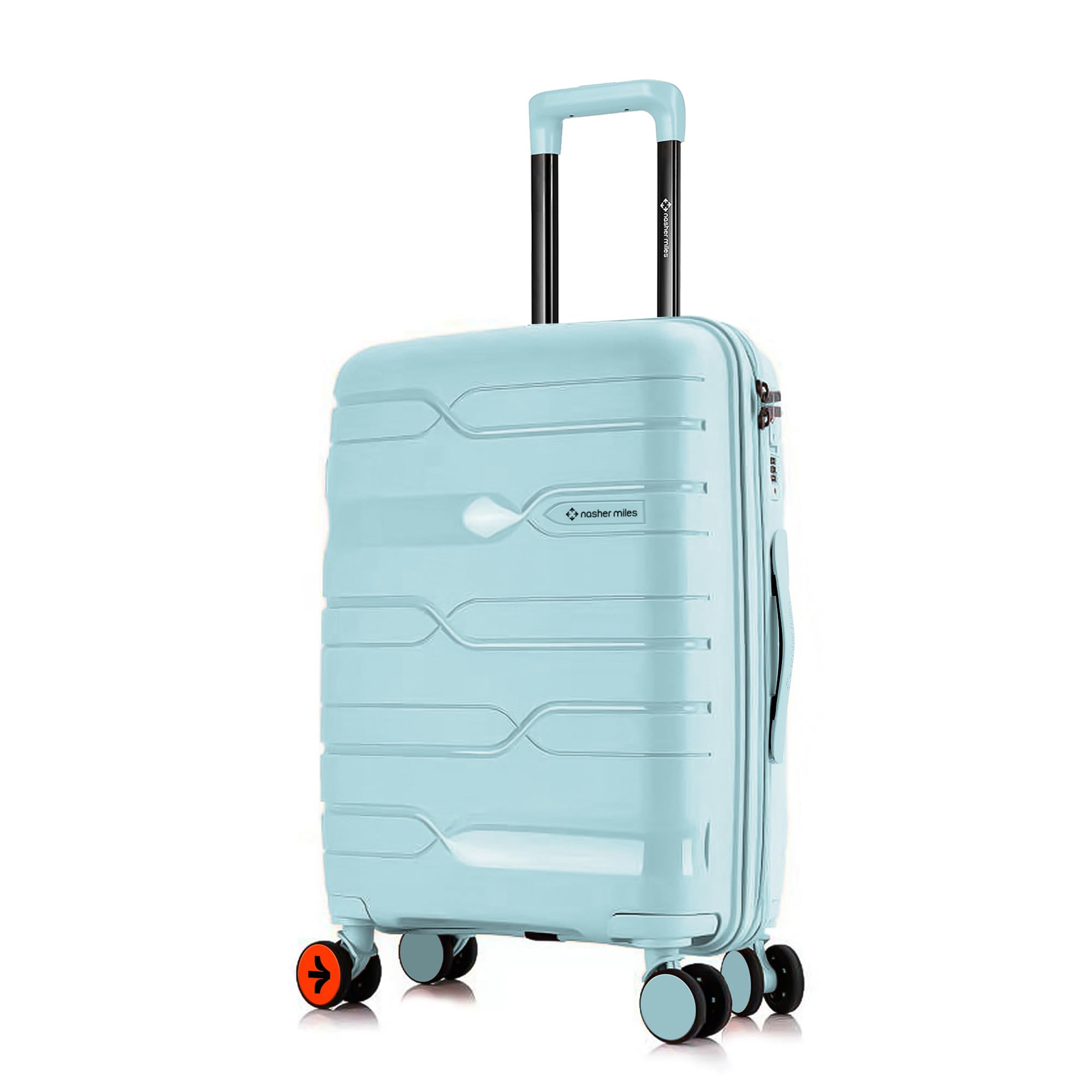 Paris Hard-Sided Polypropylene Check-in Luggage 24 inch | 65cm | 8 Wheels Medium Trolley Bag for Travel | Suitcase (Pastel Green)-image-22