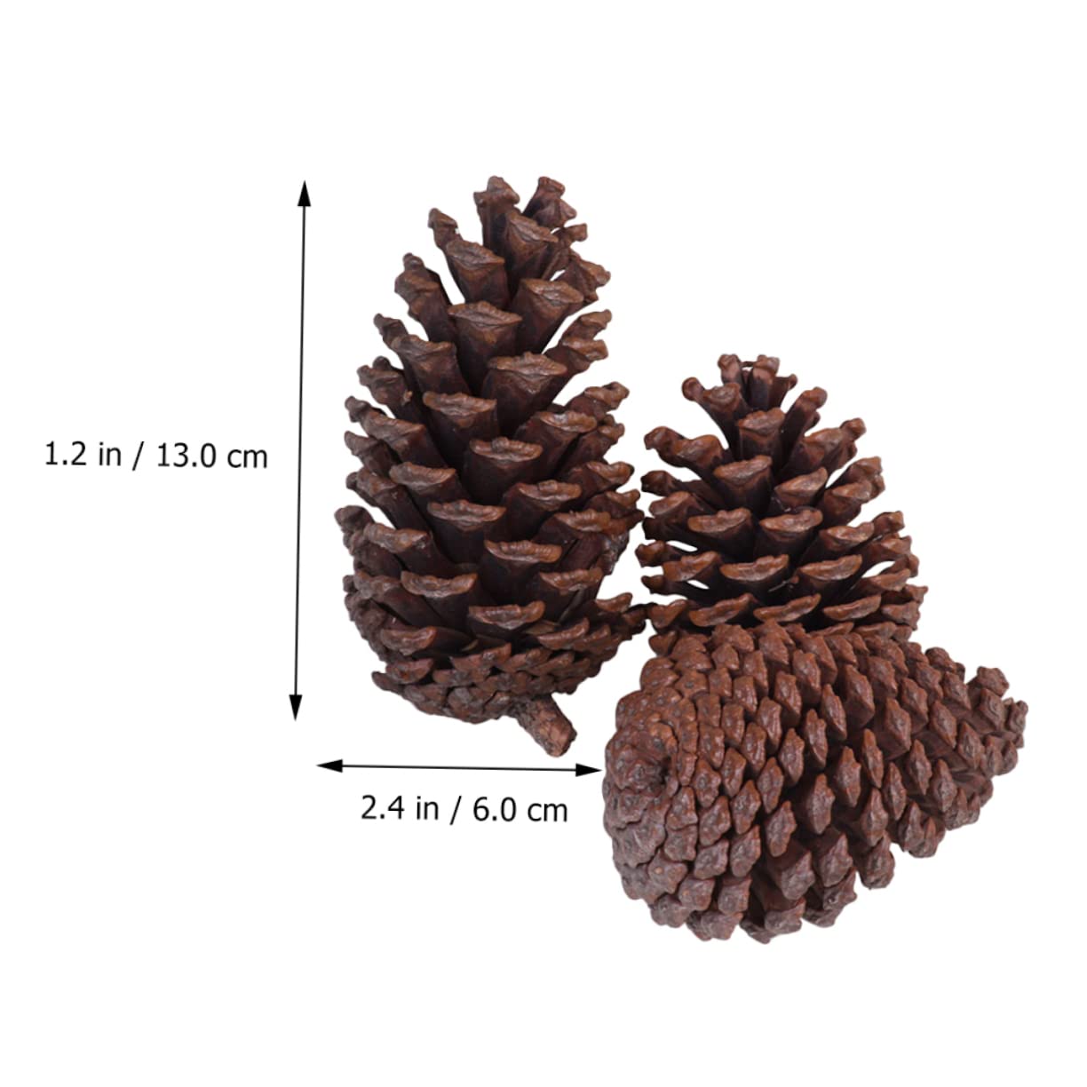 Cabilock 2 Sätze Getrocknete Tannenzapfen Würfelunterlage LEDs Leuchtmittel Weihnachtsbaum Dekoration Dekoringe Echter Tannenzapfen Natürliche Kiefernkugeln Kiefernzapfen 6 Stück * 2