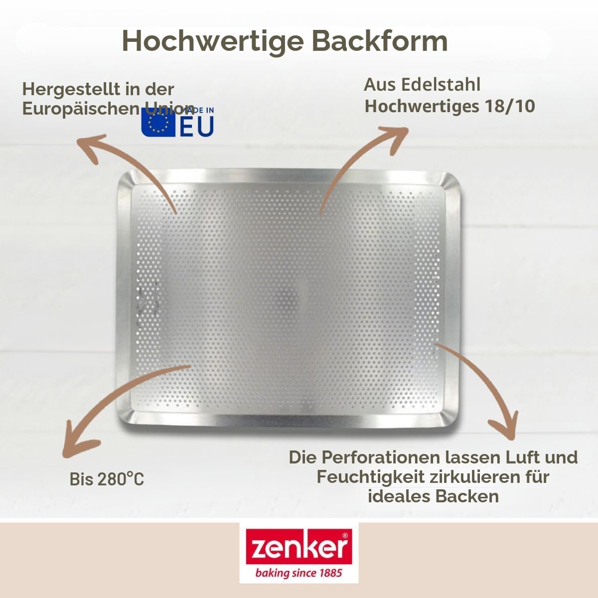 Zenker Backblech 40 x 30 cm gelocht 2er Set
