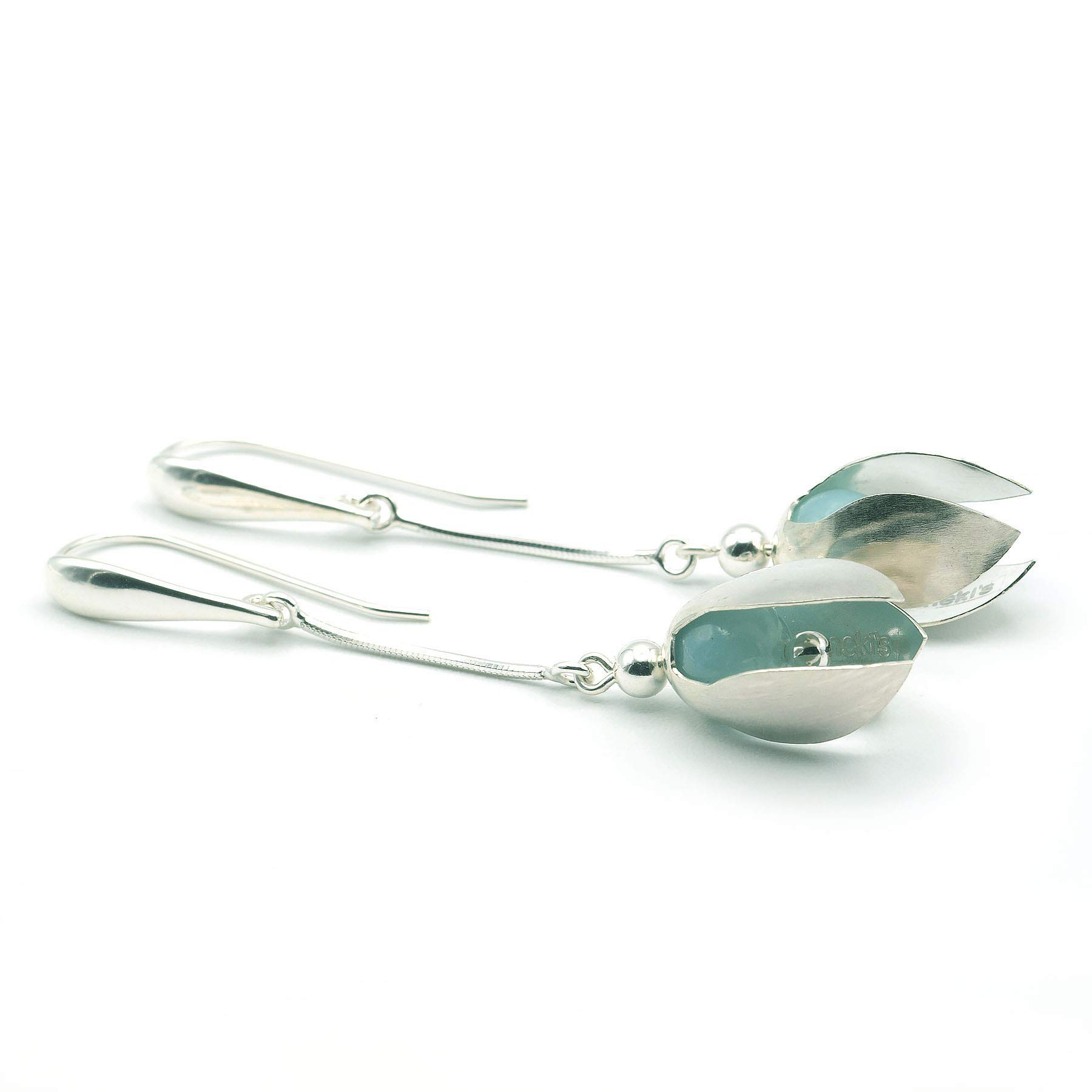 Pendientes con Amazonita y Plata 925