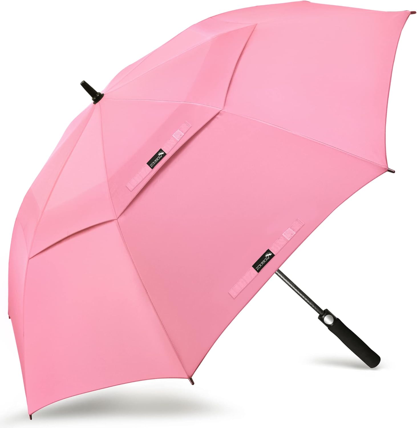 ZOMAKE Golf Umbrella Windproof, Extra Large Oversized Heavy Duty Double Canopy for Rain, Sports Games & Push Cart(51/54/62/68/72Inch) Pink 68 INCH