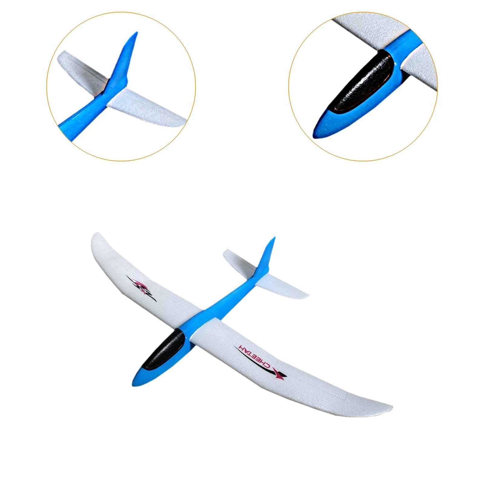 kowaku Throwing Foam Plane Airplane Toy,Compact Sturdy Large Lightweight Hobby Aircraft Glider Outdoor Sport Toys for Boys Girls, Blue — view 2