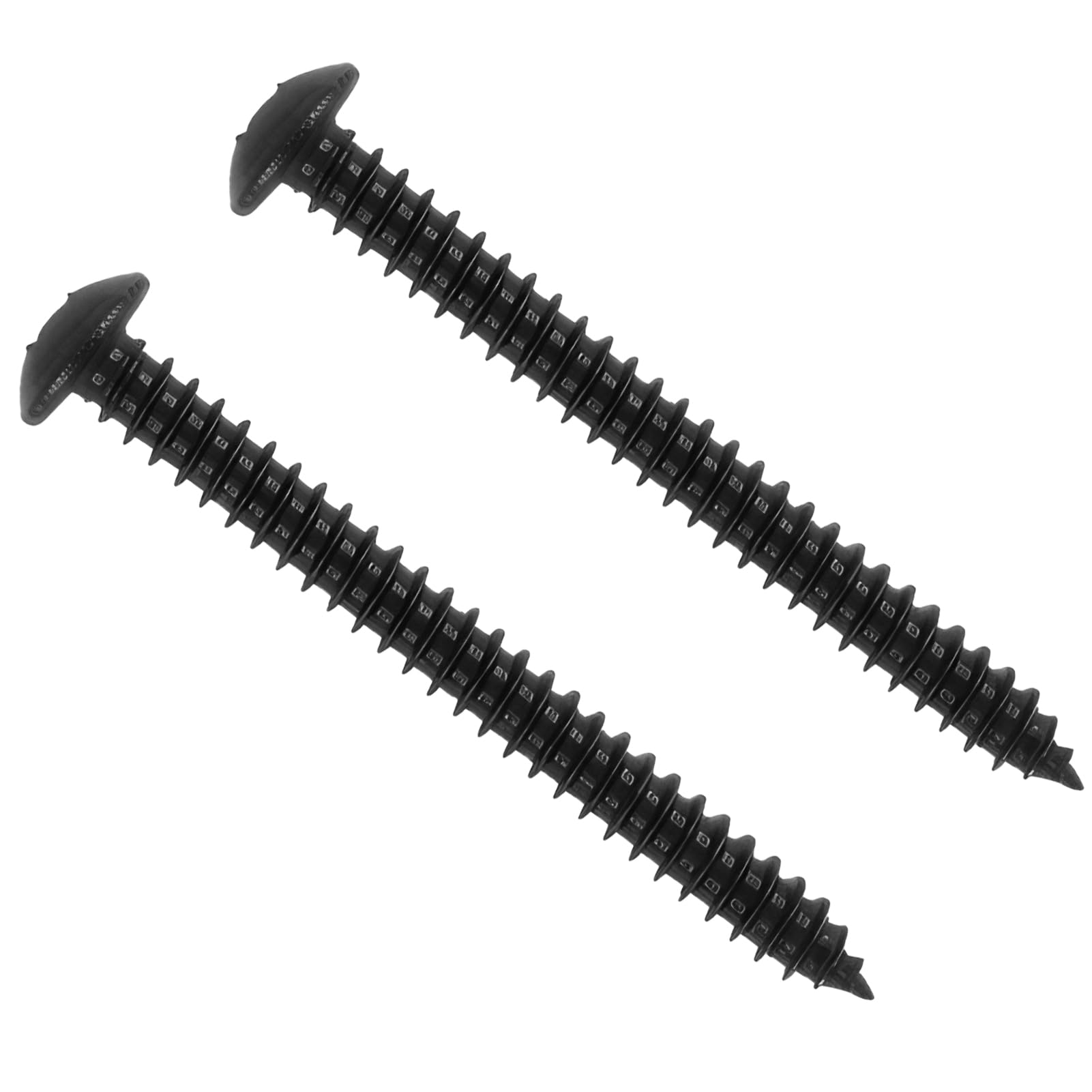 Pack of 40 M5 x 50 mm Self-Tapping Carbon Steel Wood Screws with Round Head, Black Zinc Plated, Ideal for Furniture and DIY Projects