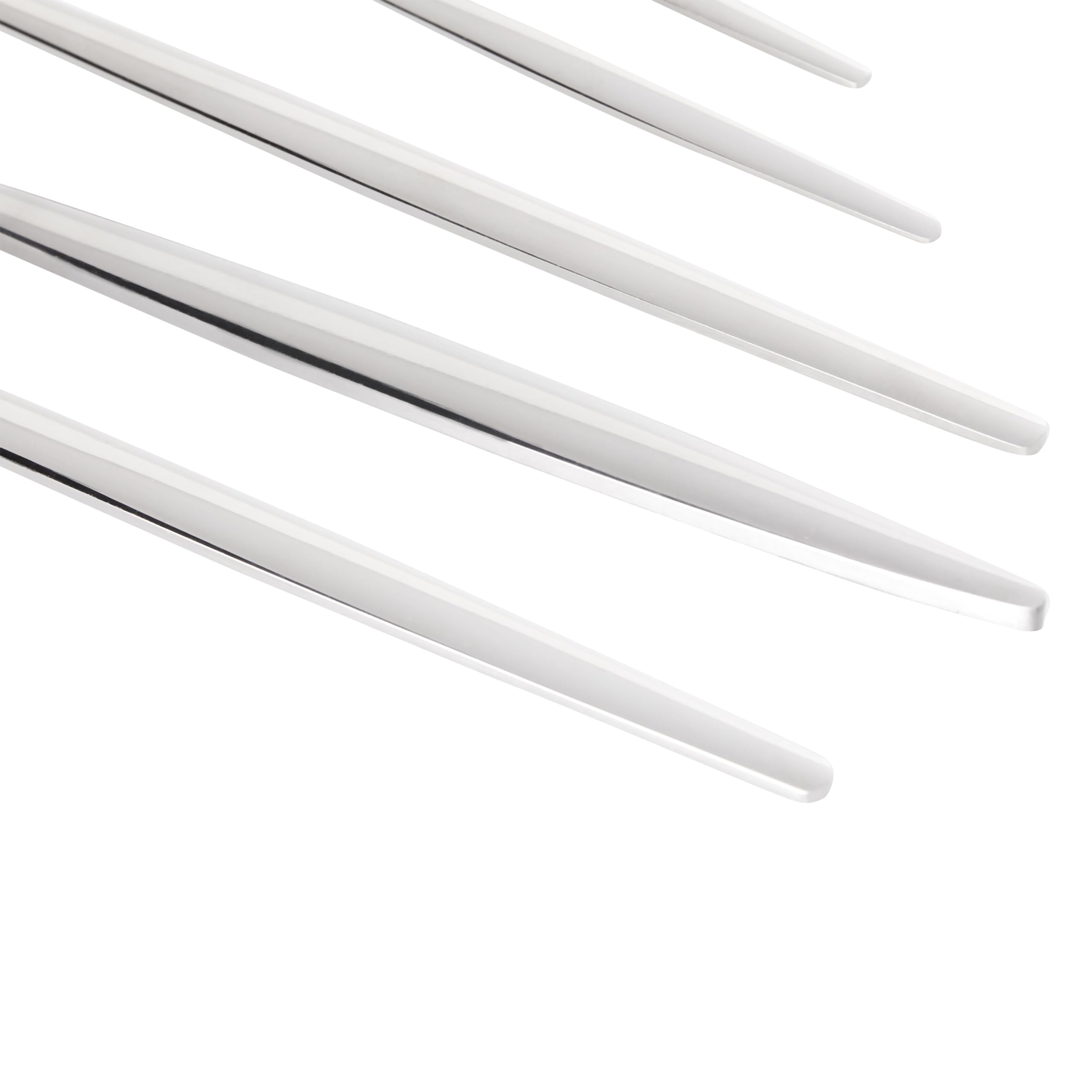 Set di posate moderne 30 pezzi per 6 persone Coltello Forchetta Cucchiaio Cucchiaio Forchetta per torte Acciaio inox Argento