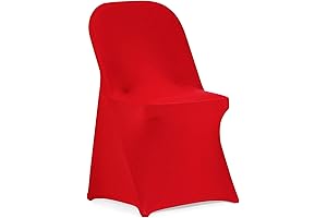 Peomeise - Elegant Red Covers for Folding Chairs