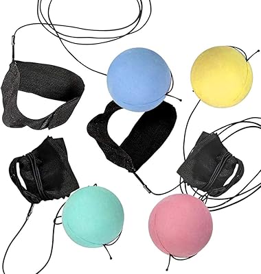 ArtCreativity 2.25 Inch Return Balls, Set of 4, Durable Foam String Attached Rebound Balls, Assorted Colors, Sports Toy Balls for Kids, Party Favors, Gift Idea for Boys and Girls
