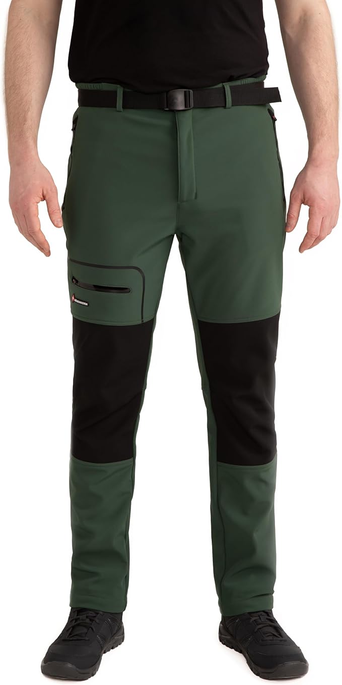 33,000ft Heren outdoorbroek softshellbroek waterdicht winddicht skibroek warm fleece gevoerd werkbroek winter trekkingbroek wandelbroek, donkerblauw, 36W / 30L 33,000ft Heren outdoorbroek softshellbroek waterdicht winddicht skibroek warm fleece gevoerd werkbroek winter trekkingbroek wandelbroek, donkerblauw, 36W / 30L