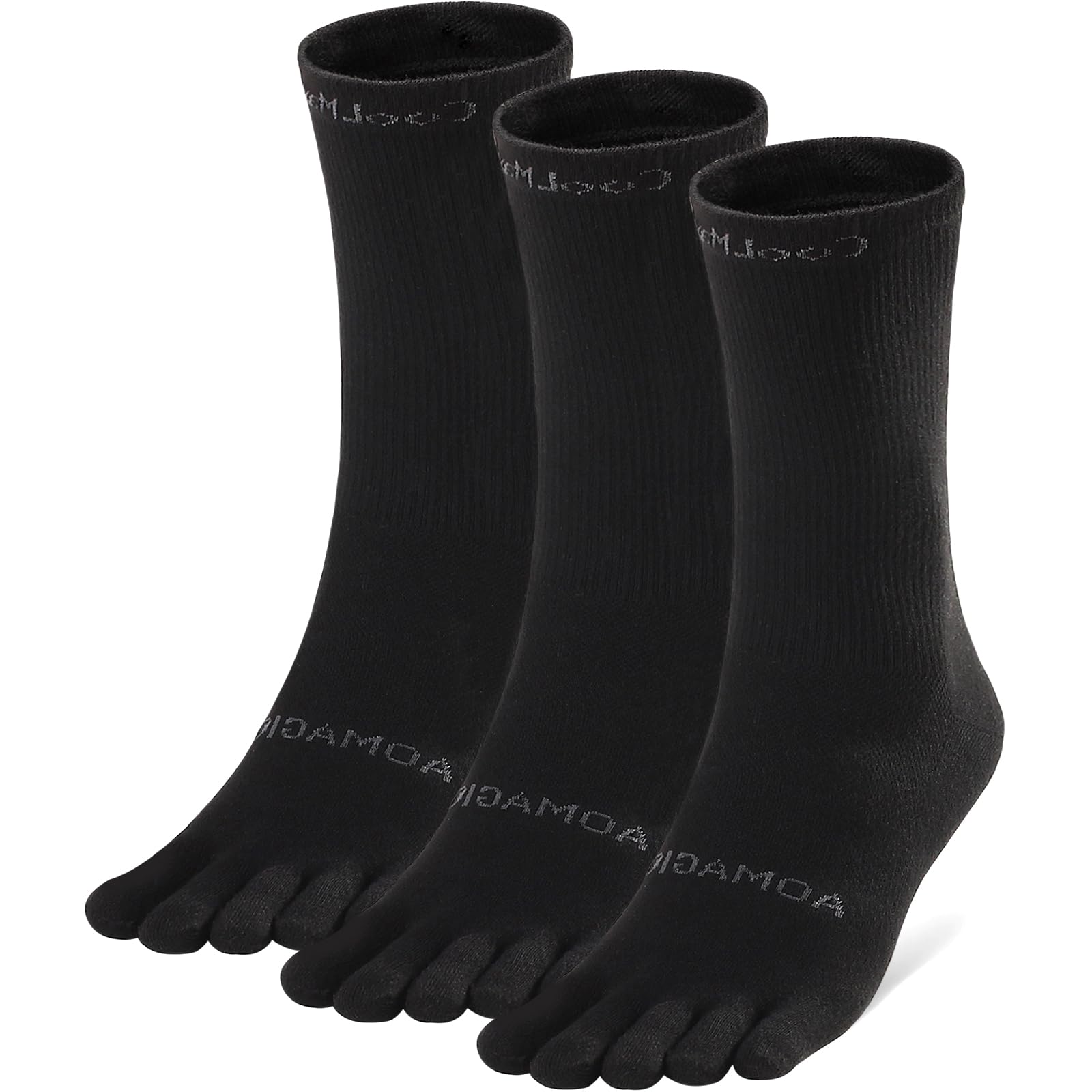 likloks Zehensocken für Herren und Damen – Sportliche Lauf- und Wandersocken mit fünf Zehen, Crew-Länge – Bequem, Weich, Atmungsaktiv
