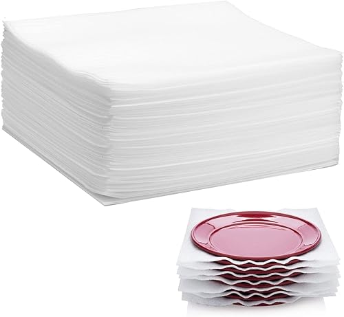 Hojas de espuma de 12 x 12 pulgadas para embalaje de suministros de mudanza, espuma de embalaje de espuma de cojín para platos, China, cristalería,