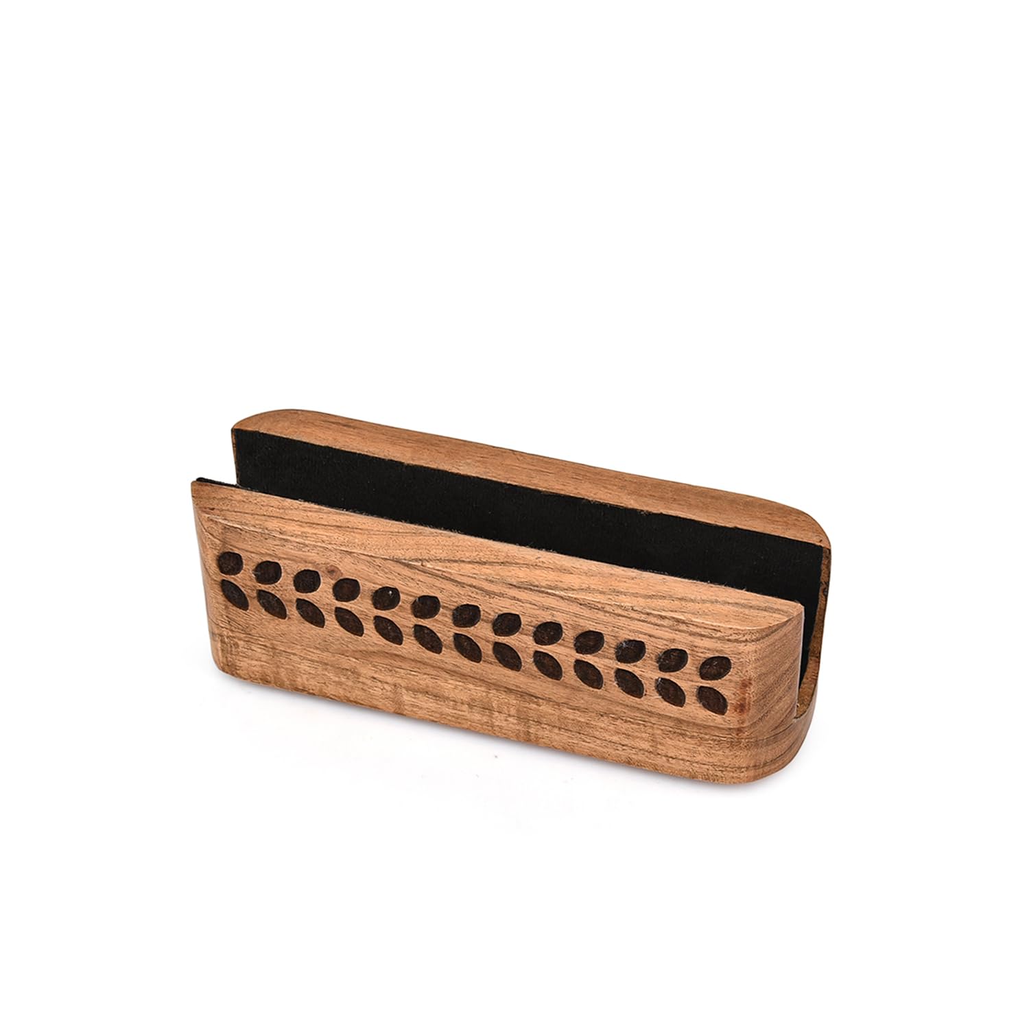 Supporto verticale in legno di acacia naturale per laptop e tablet, elegante organizer da scrivania per Apple, Microsoft, dispositivi di gioco (20,3 x 5,8 x 6,3 cm)