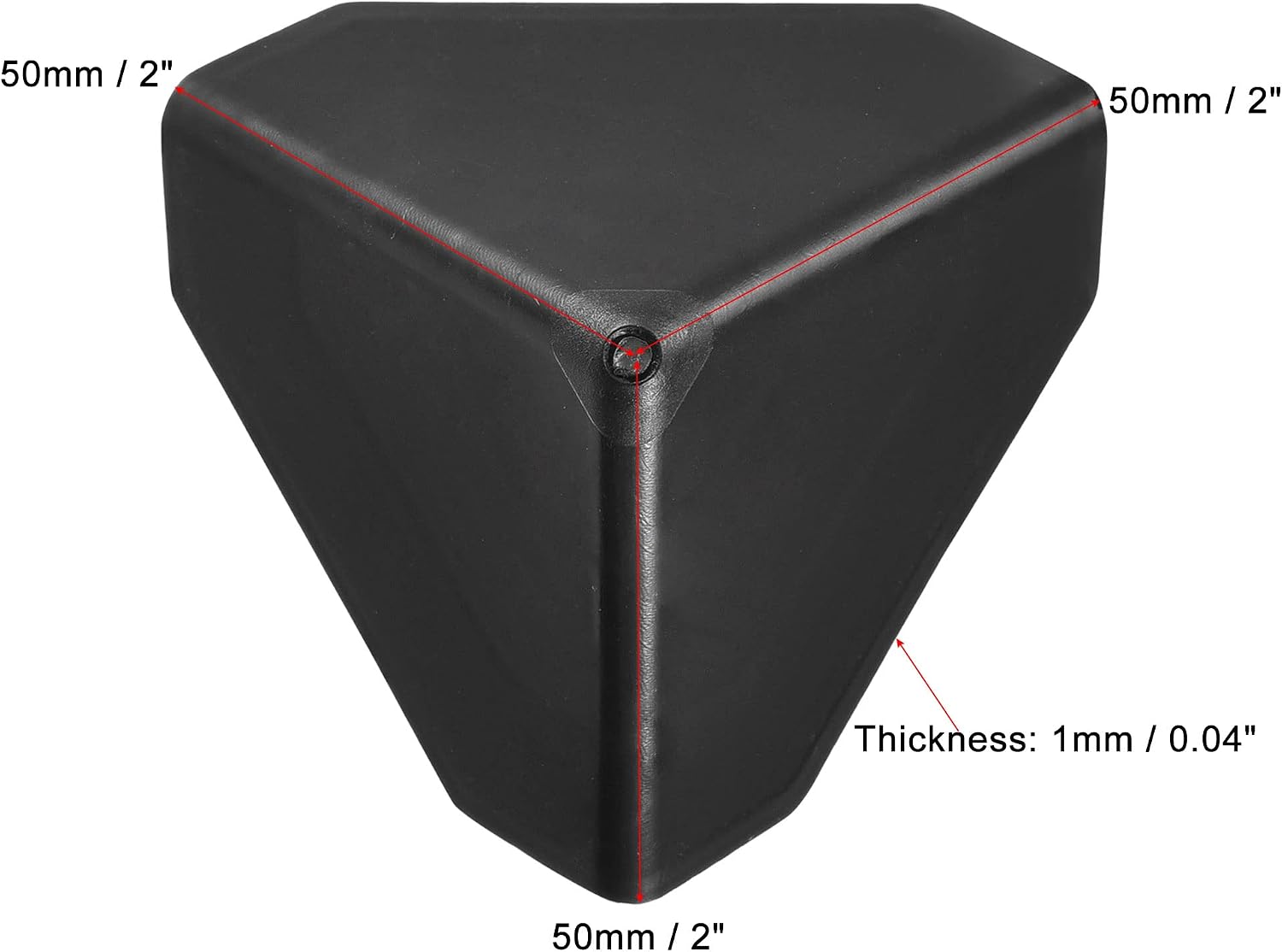 MECCANIXITY Corner Protector PP Plastic 2" x 2" x 2" for Carton, Boxes Packaging Black Pack of 24