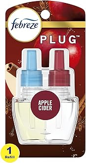 Febreze Plug In Air Freshener, Odor-Fighting Scented Oil Refill, Baked Cinnamon Apples, 1 Refill