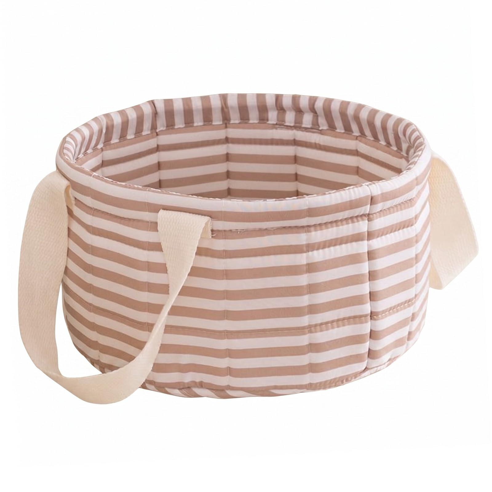 Lightweight Quilted Storage Bin with Handles Foldable Laundry Hamper