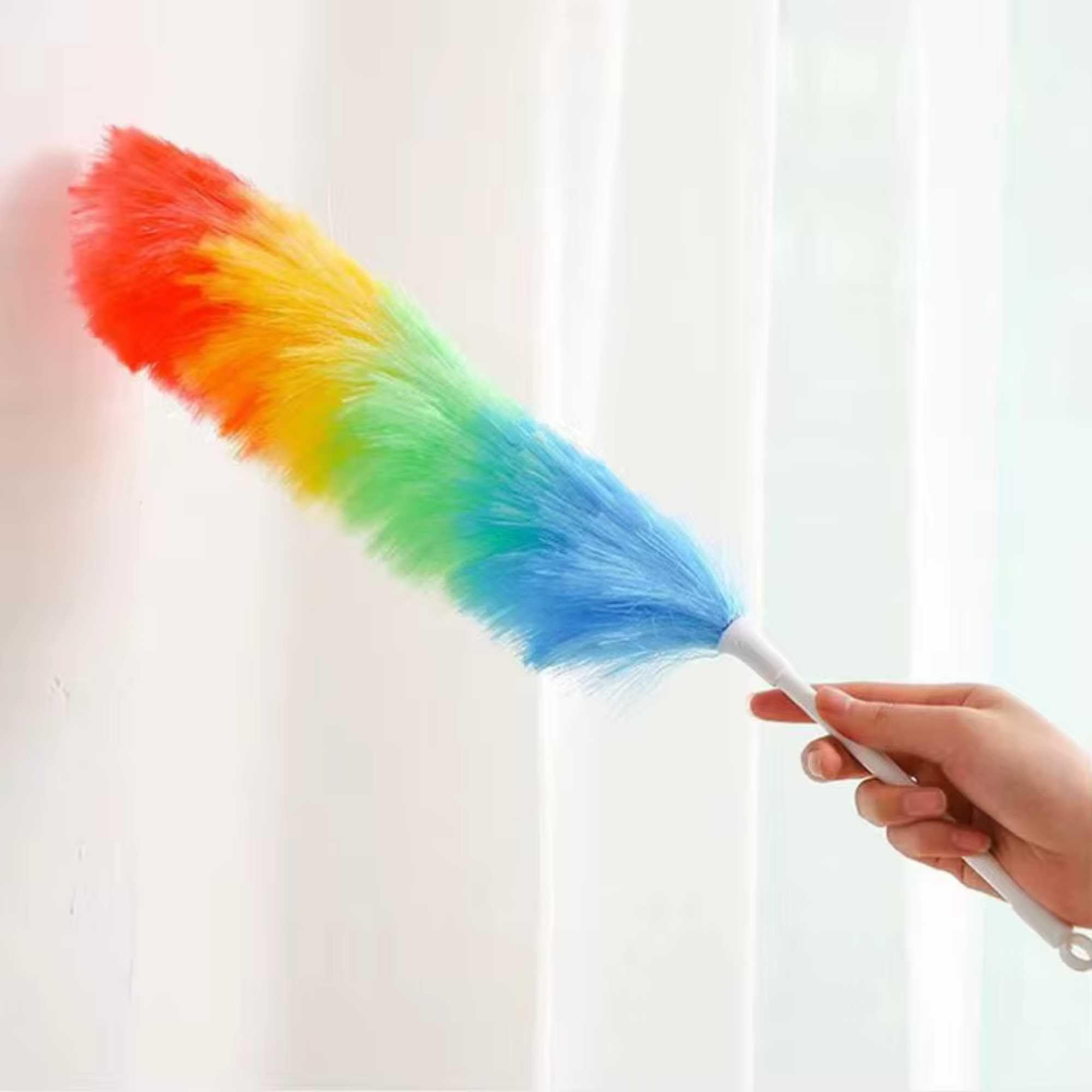 Voir Durable, Light Weight Static Multipurpose Microfiber Feather Duster for Household Office Car Dusting Cleaning, 59cm Small Duster-picture-11