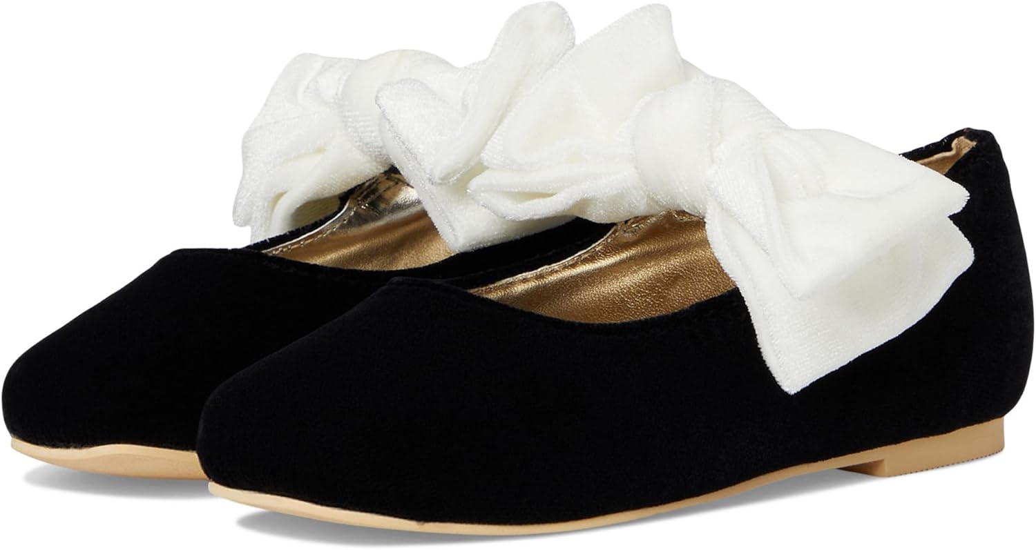 Janie and Jack Baby Girls Flats - Velvet Bow Design