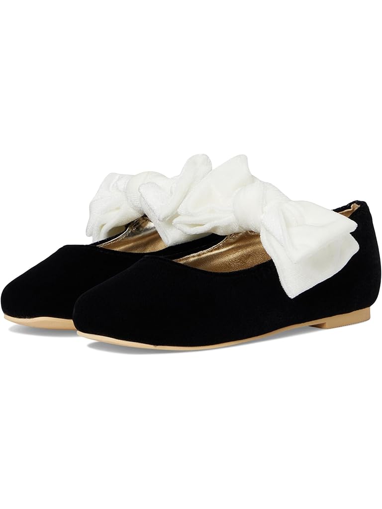 Multi Janie and Jack Velvet Bow Flats (Toddler/Little Kid/Big Kid)