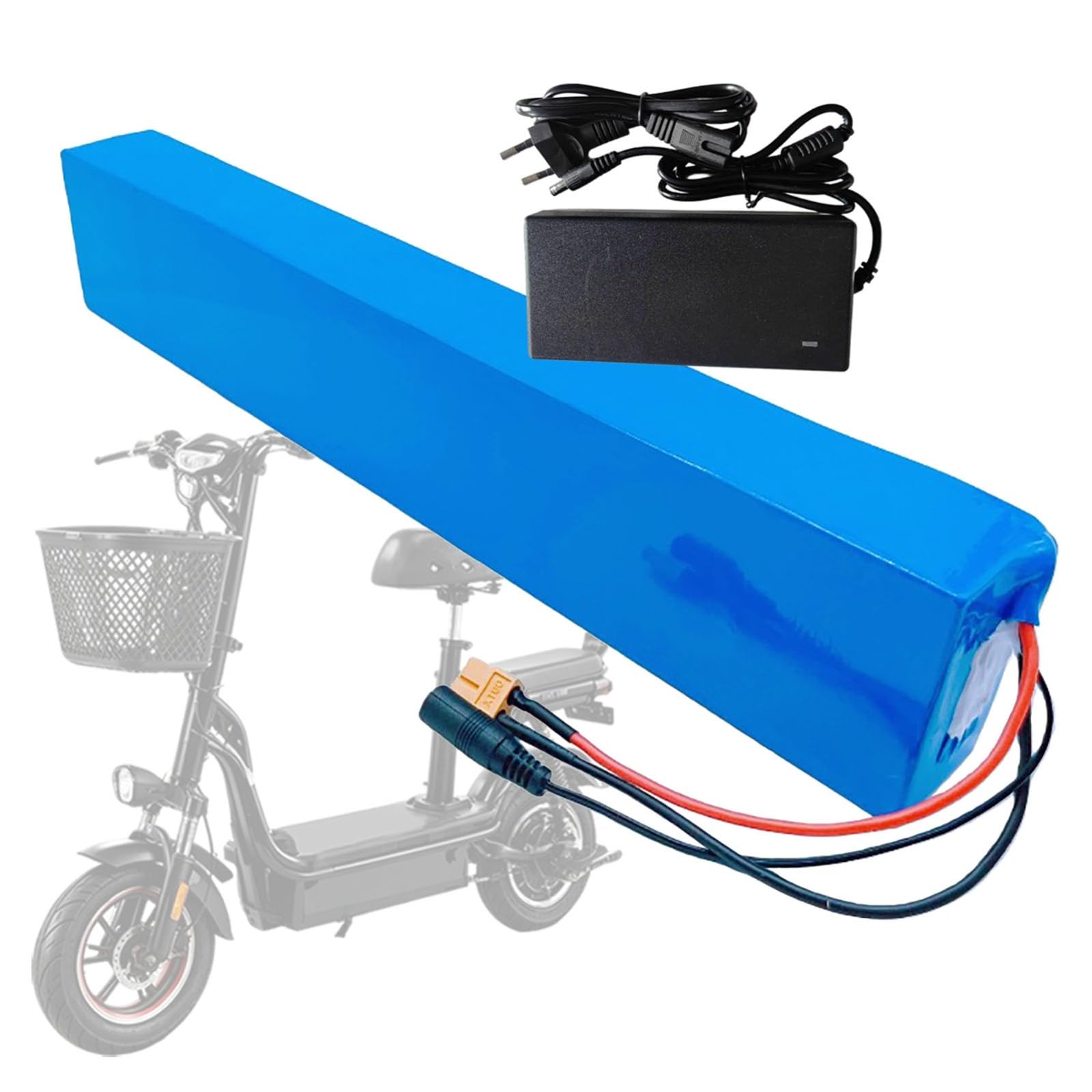 Batterie Lithium-ION Rechargeable 48V 13Ah, Batterie pour Scooter Électrique, Pack Batterie Lithium Haute Énergie 13S3P pour Vélo Électrique avec Chargeur