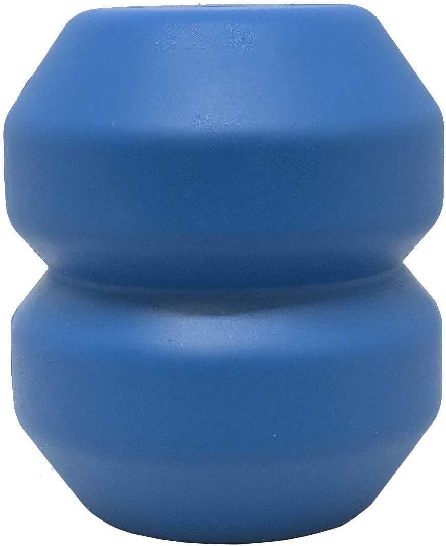 SodaPupIndustrial Dog Natural Rubber Double Trouble Chew Toy - Treat Dispenser - Made in USA - for Heavy Chewers -Blue - Large