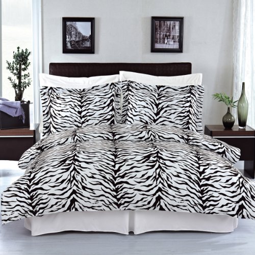 Blancho Bedding King/Calking size Zebra 100% Egyptian cotton Duvet cover set