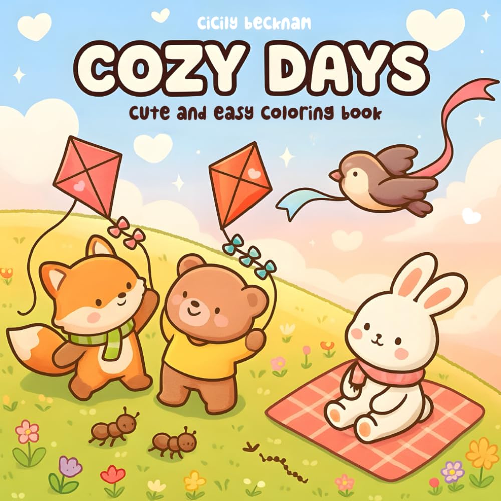 Cozy Days: Cute and Easy Coloring Pages with Hygge-Inspired Moments for Relaxation and Joy