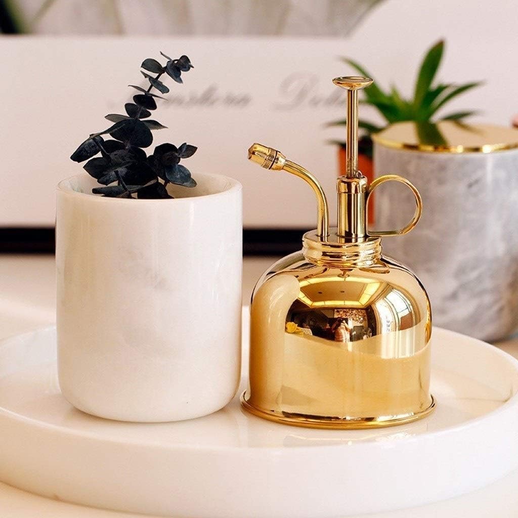 Watering Can Vintage Brass 300ml Kettle Home Gardening Watering Spray Type Watering Can Decorative Watering Can(Brass)