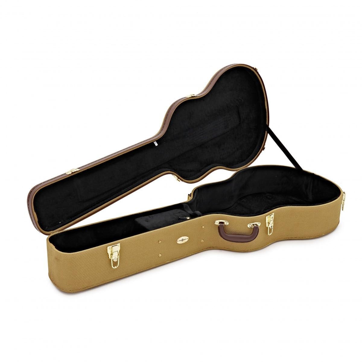 gear4music Etui Guitare Acoustique Rigide pour Dreadnought 41" - Housse Guitare Folk Rembourrée Verrouillable Tweed