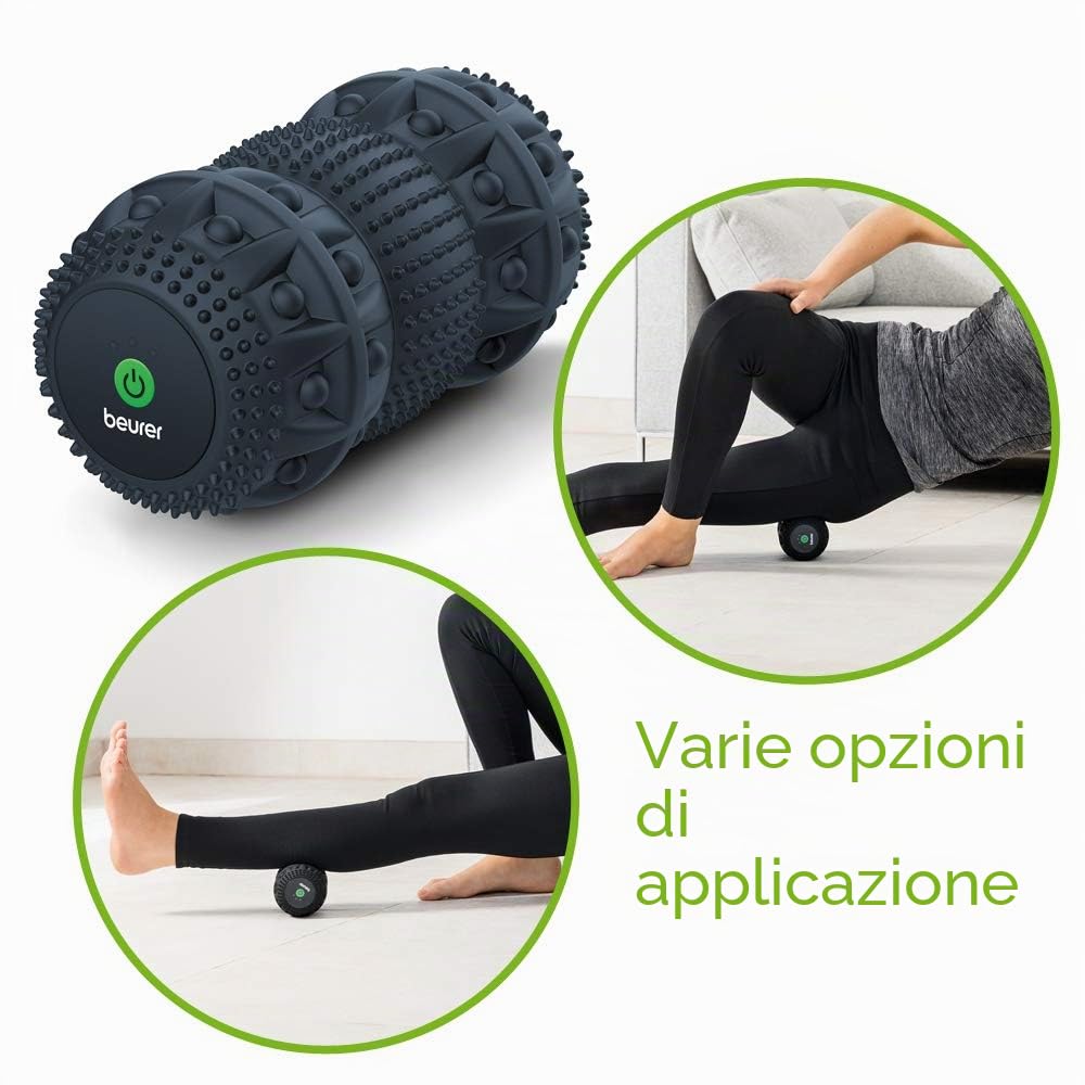 Beurer MG 35 Deep Roll Rullo Massaggiante con Vibrazione, per il Rilassamento e la Rigenerazione Muscolare
